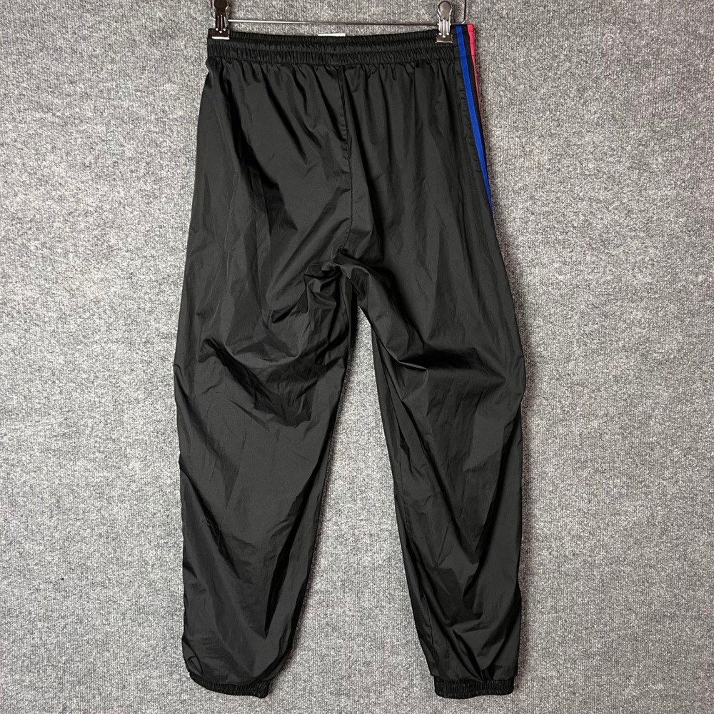 Adidas Track Pants Mens Medium Black 3D Trefoil Nylon Joggers - Picture 2 of 10